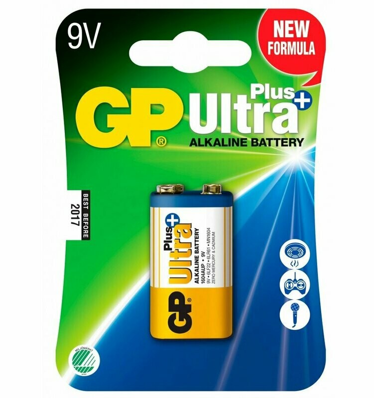 GP Ultra Plus Alkaline 9v E-blok