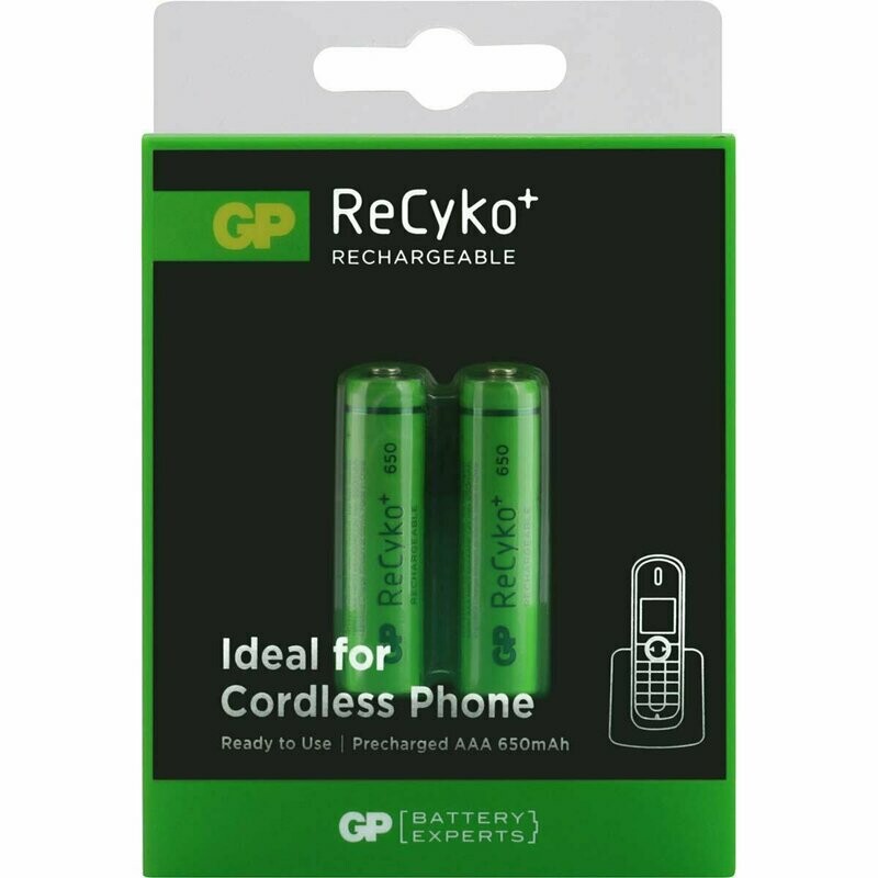 GP NiMH oplaadbare AAA Micro penlite (650mAh), blister 2