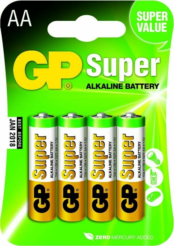 GP Super Alkaline AA Mignon penlite, blister 4
