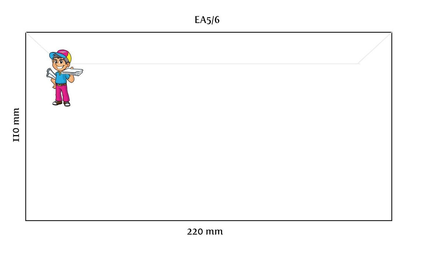 500 stuks bedrukte enveloppen zonder venster EA5/6