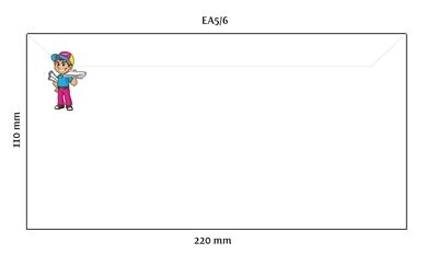 Bedrukte enveloppen zonder venster EA5/6 (110x220mm)
