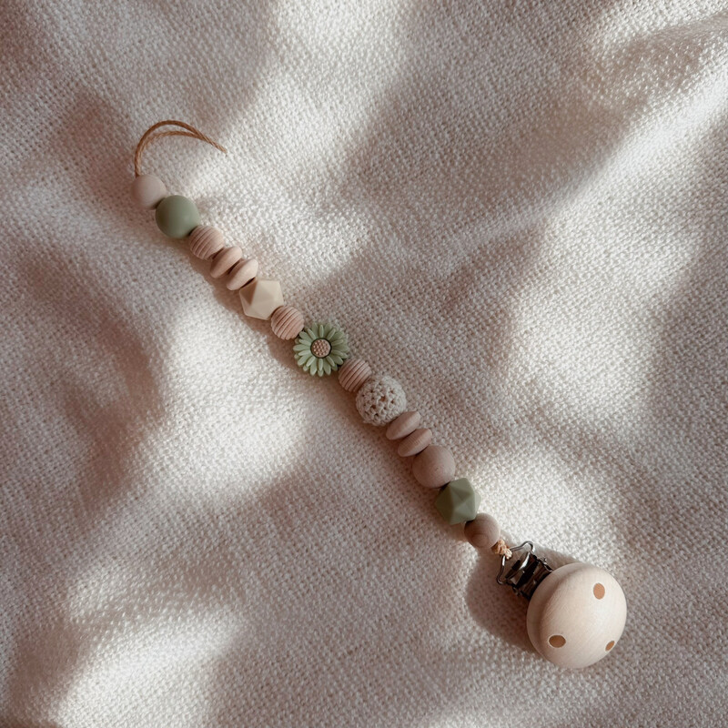 Daisy Schnullerkette Pistache