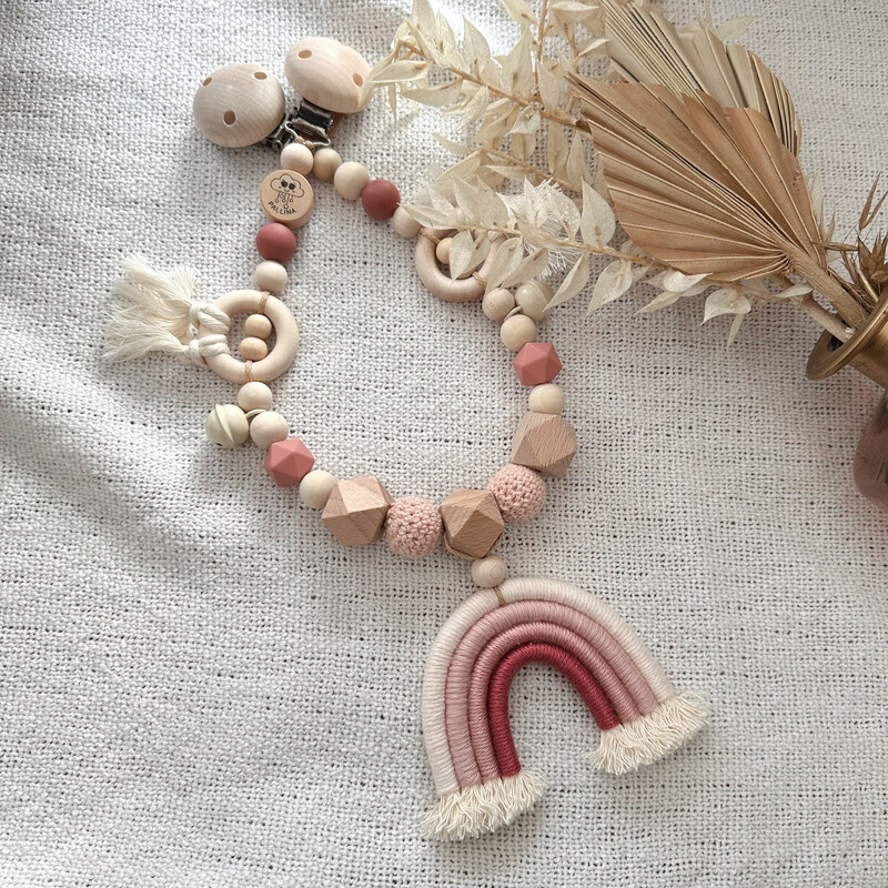 Boho Kinderwagenkette Fading Mahagoni