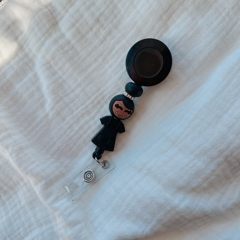 Badge Holder Dr. Nurse Black