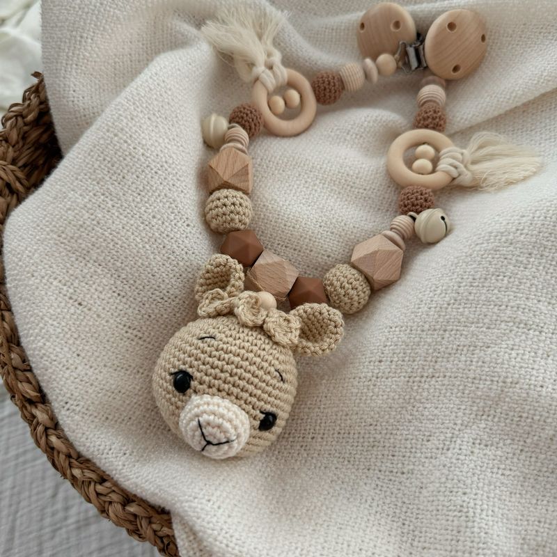 Boho Kinderwagenkette Alpaca „Hazelnut“