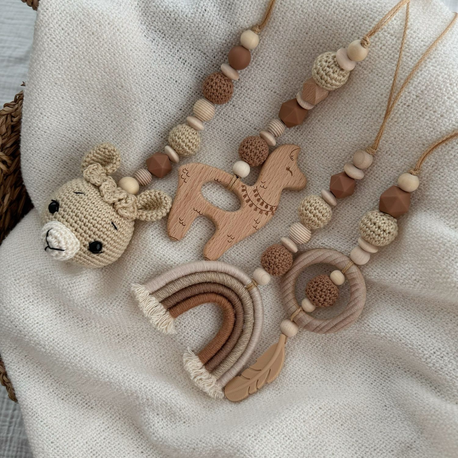 Spielbogen Anhänger Set - Alpaca „Hazelnut“