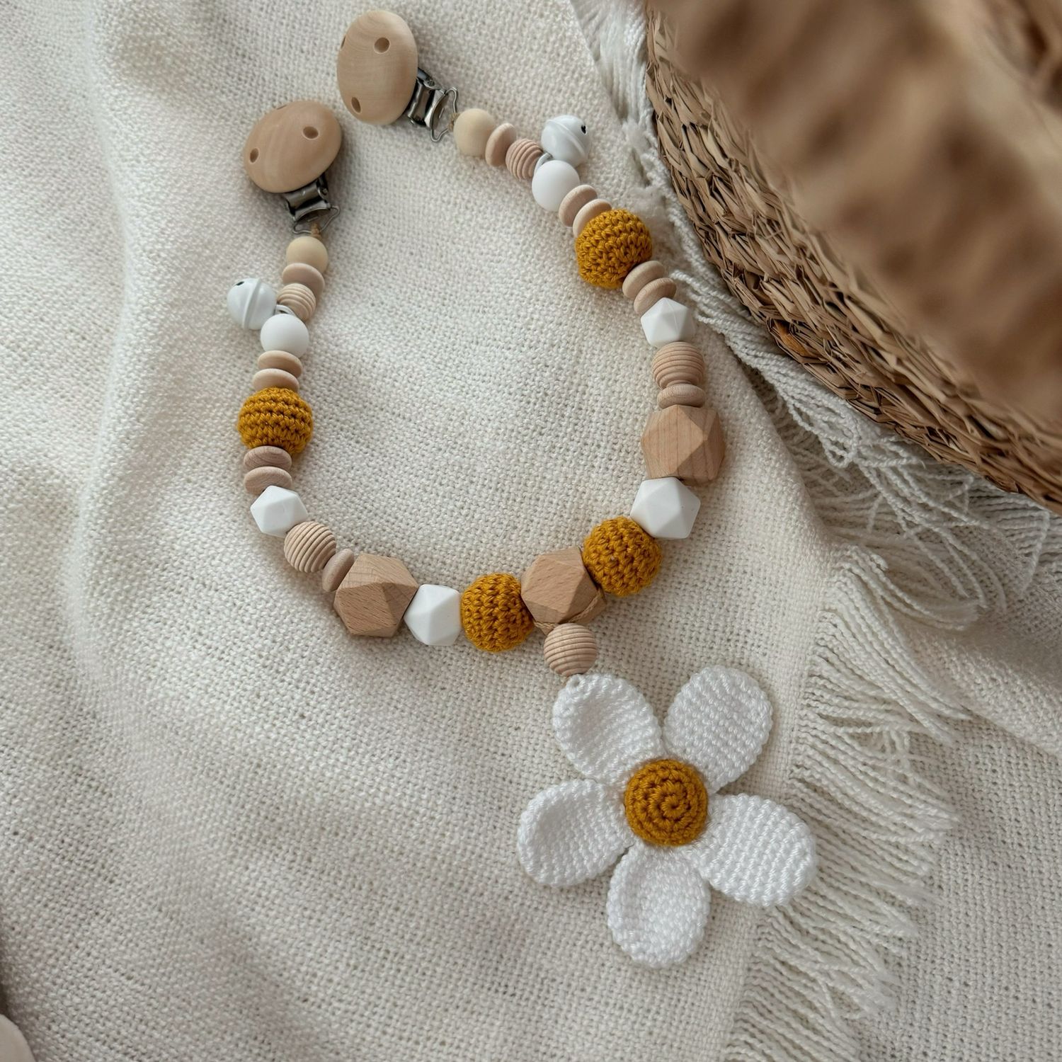 Boho Kinderwagenkette Daisy „Sunshine“