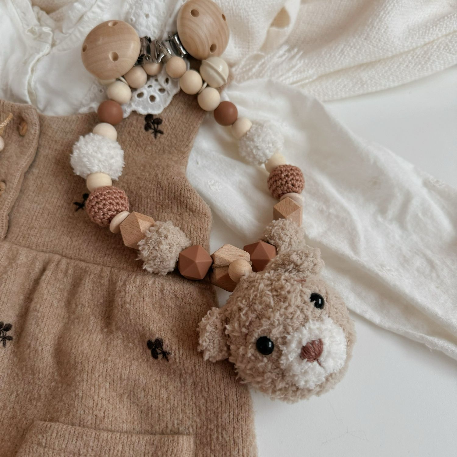 Kinderwagenkette Fluffy Teddy