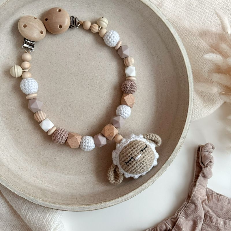 Kinderwagenkette Sheep Blush