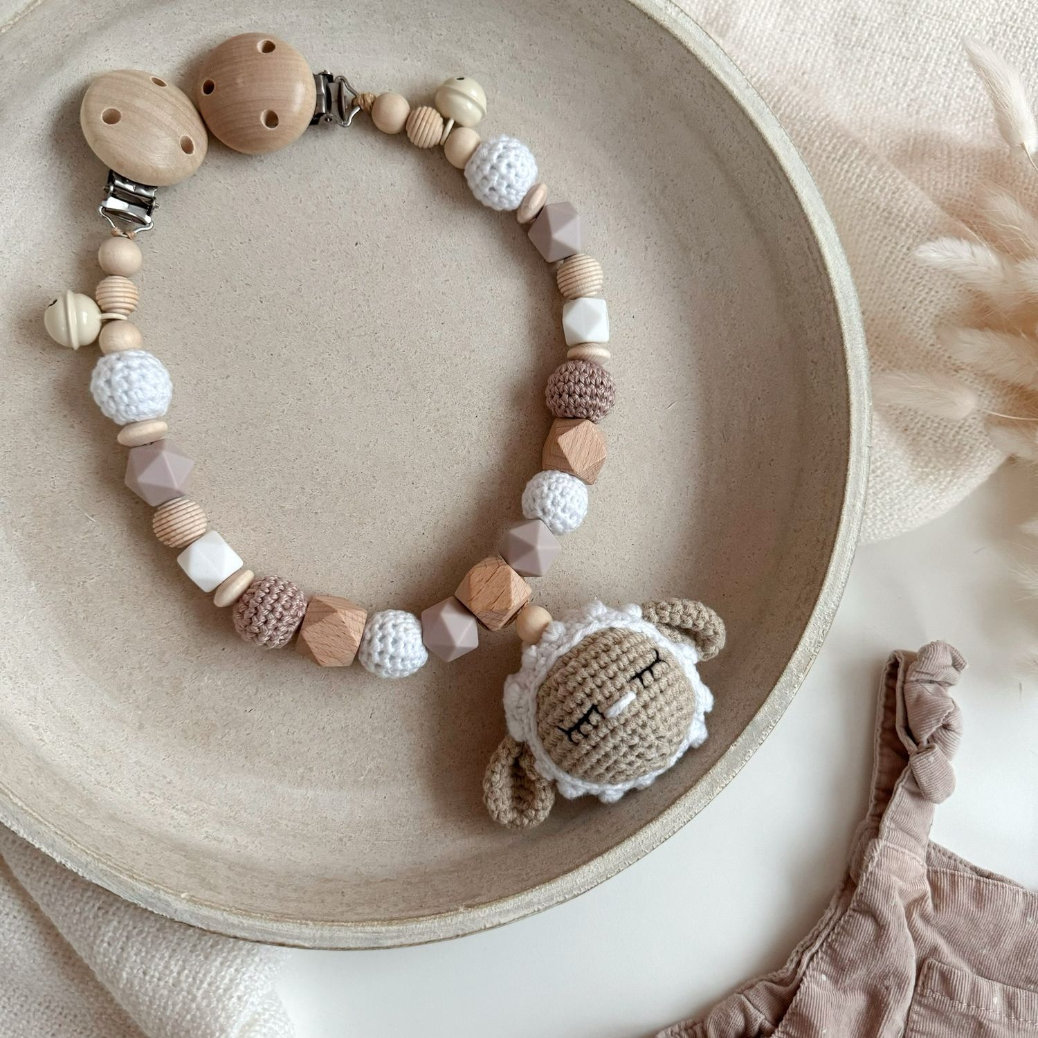 Kinderwagenkette Sheep Blush