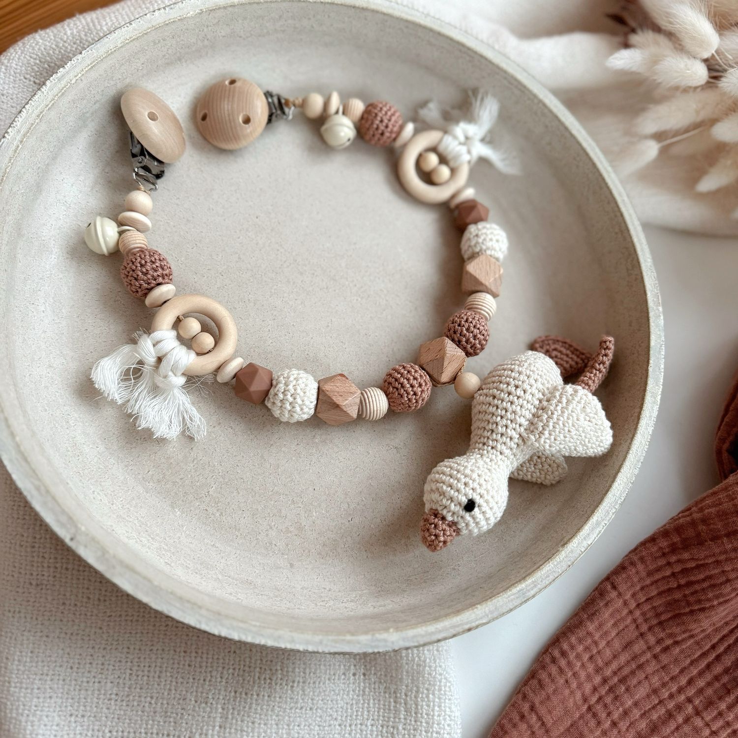Boho Kinderwagenkette Goose