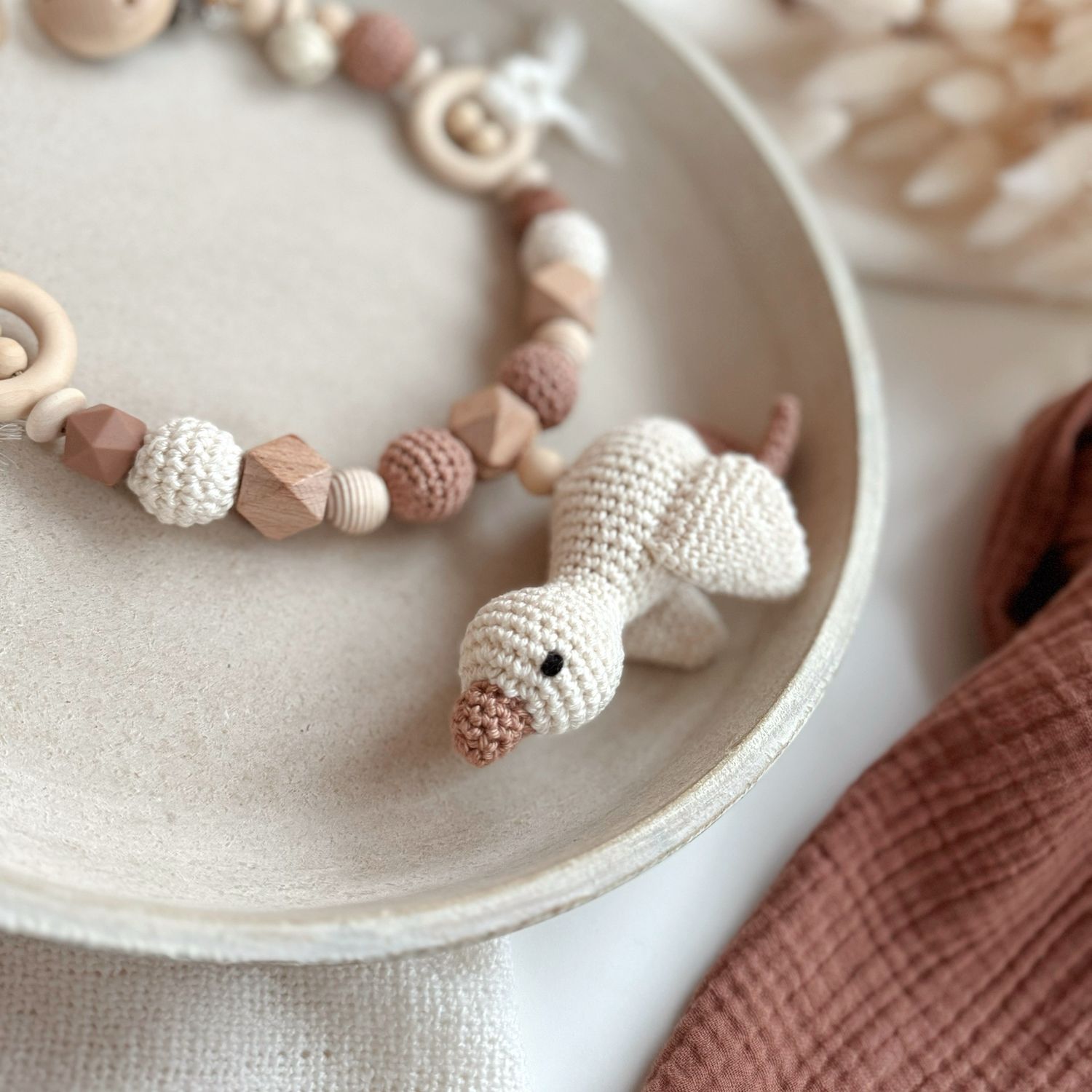 Boho Kinderwagenkette Goose