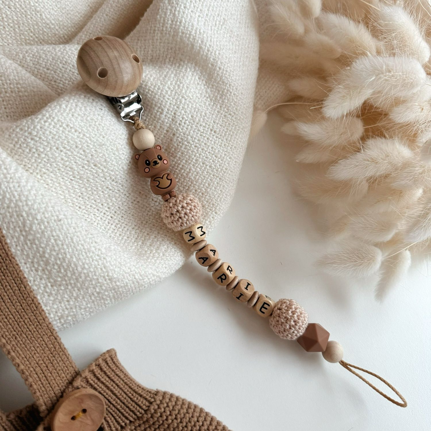 Schnullerkette Loving Teddy Nude