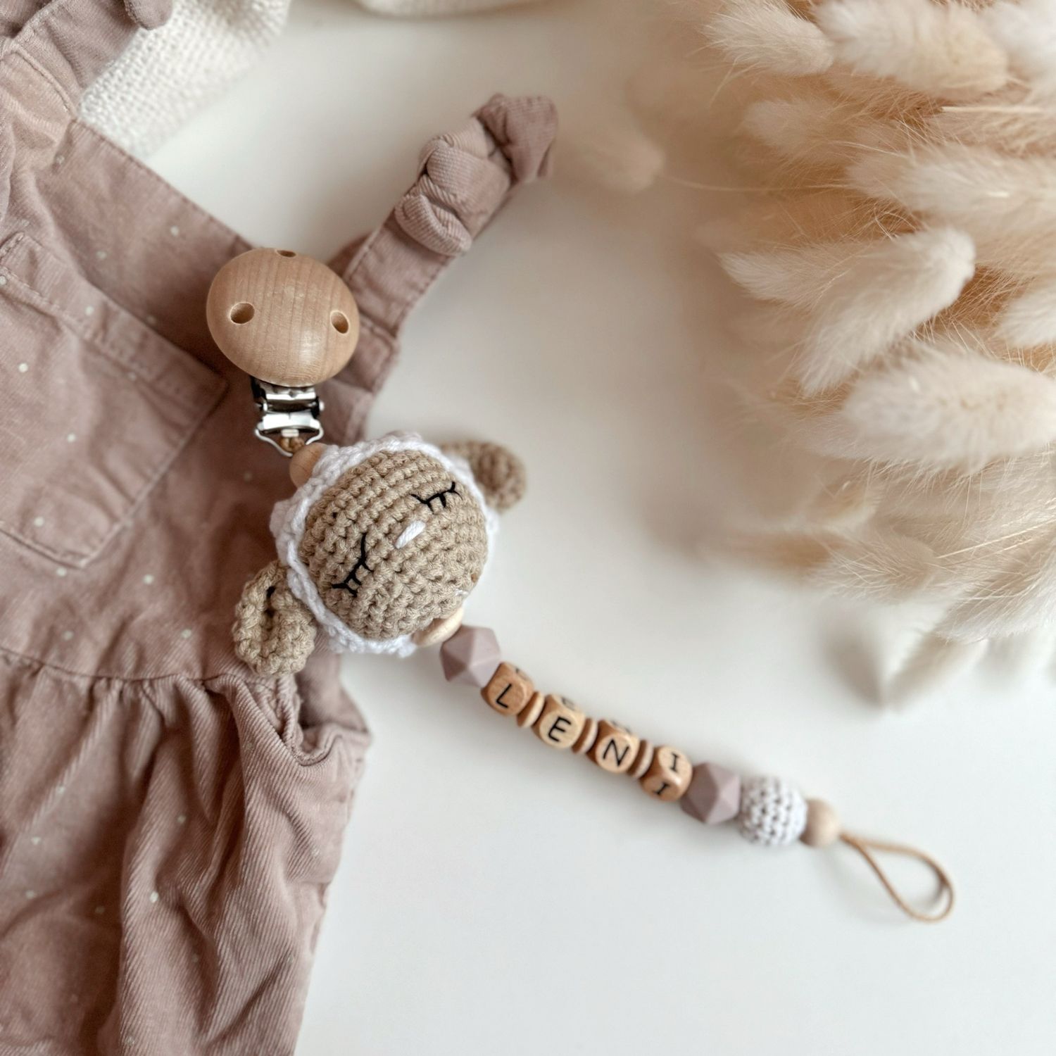 Schnullerkette Sheep Blush