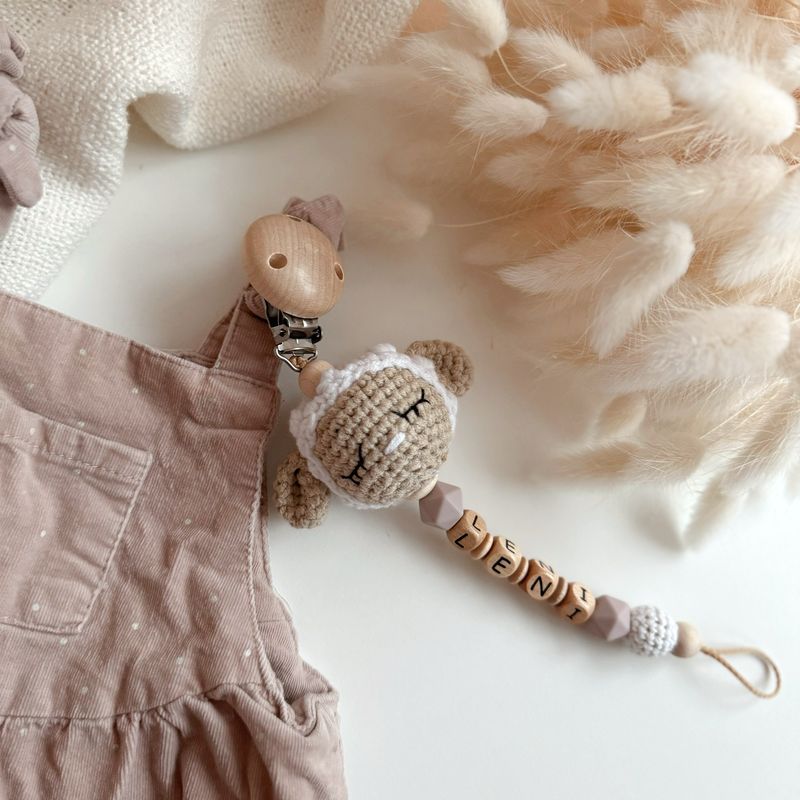 Schnullerkette Sheep Blush