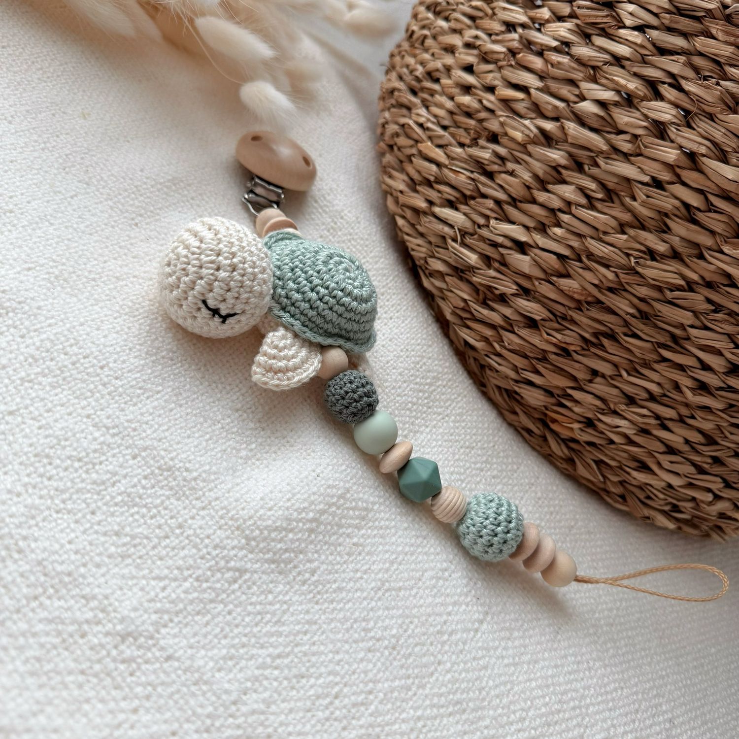Schnullerkette Turtle Sage