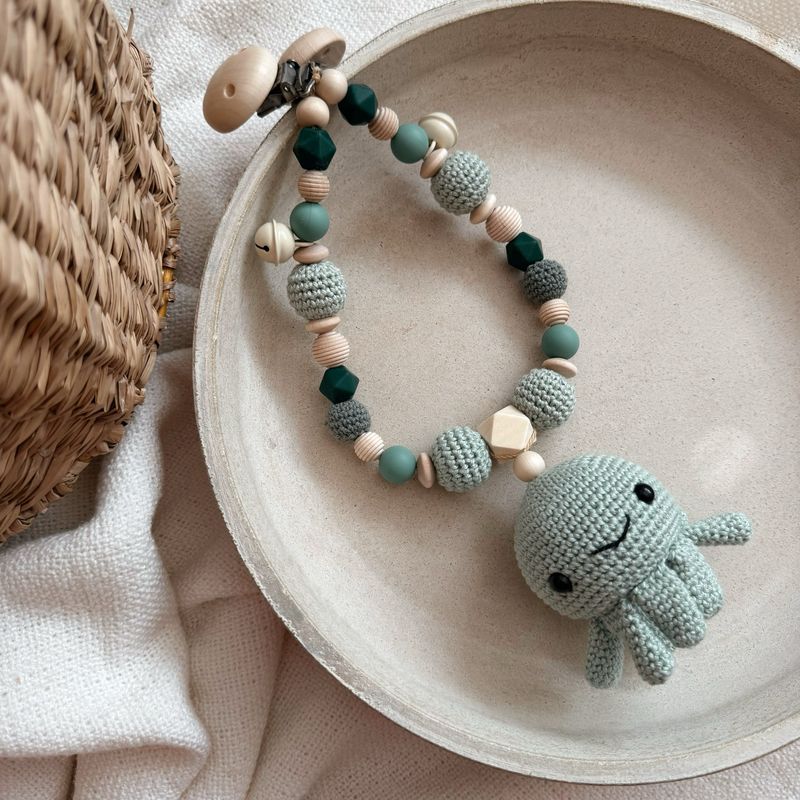 Kinderwagenkette Squid Dusty Sage