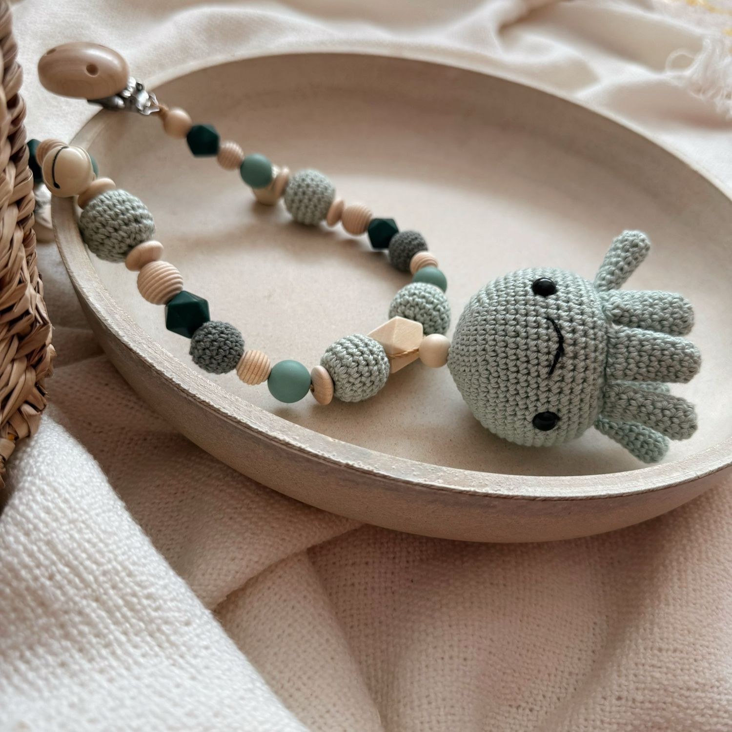 Kinderwagenkette Squid Dusty Sage