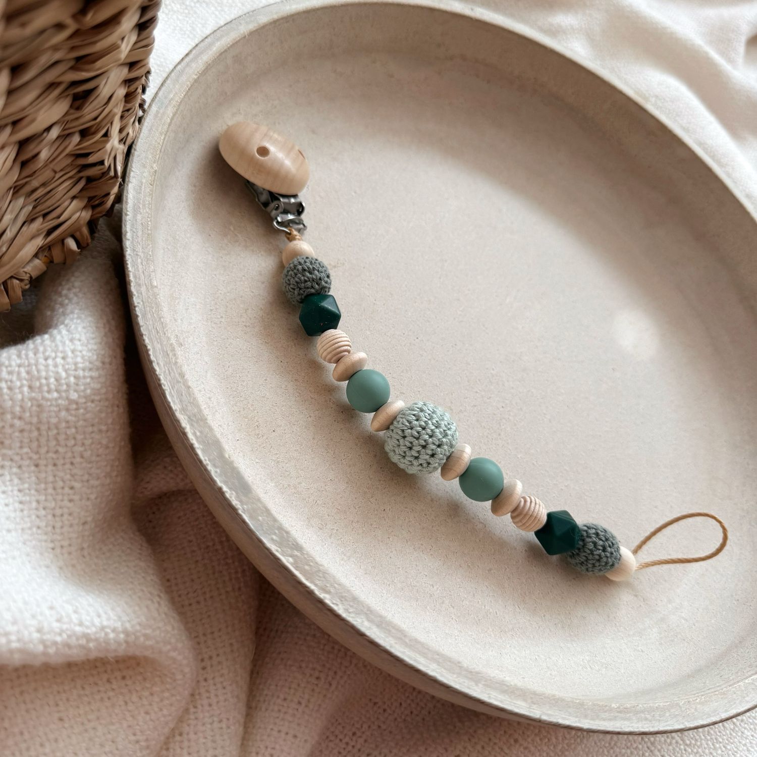 Schnullerkette Dusty Sage