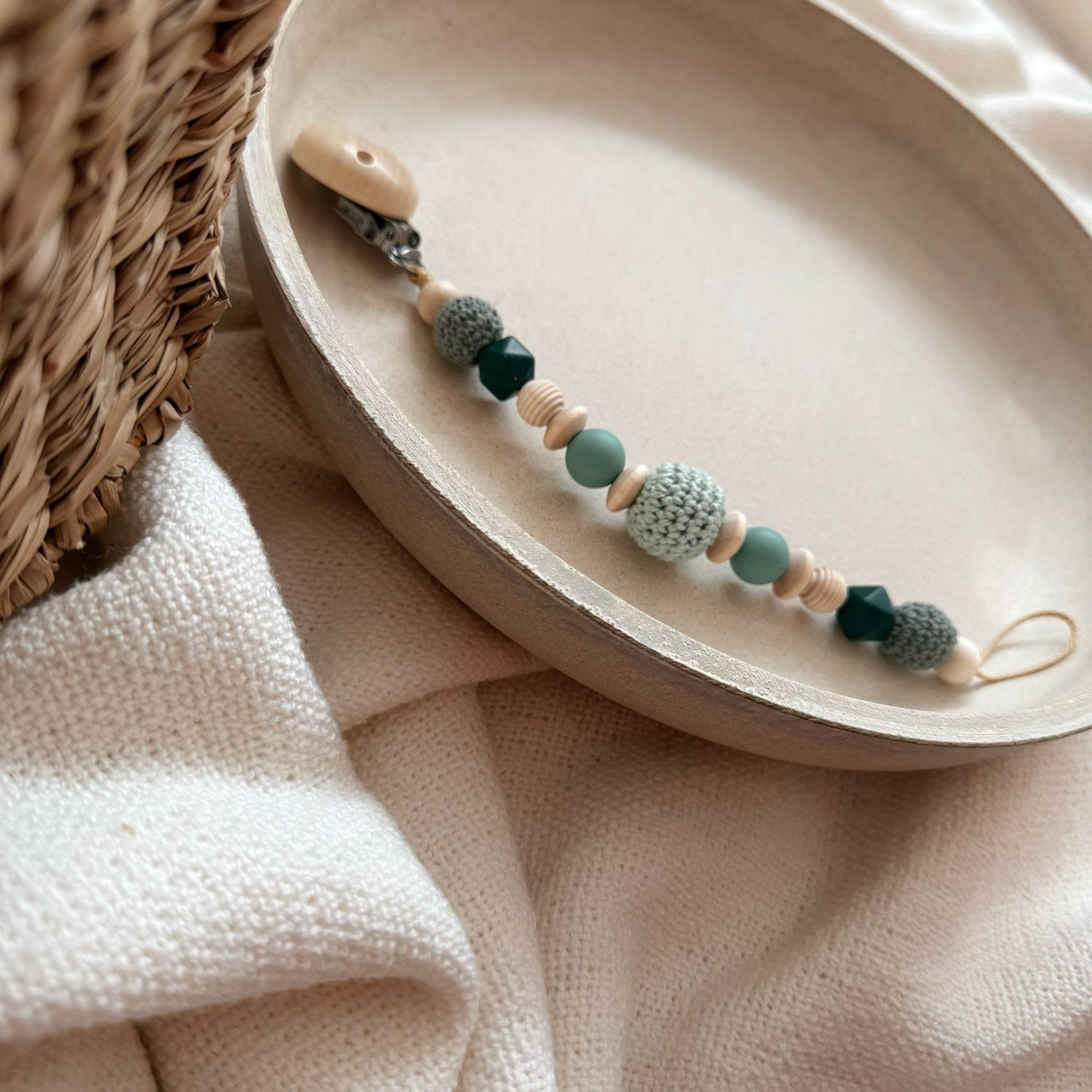 Schnullerkette Dusty Sage