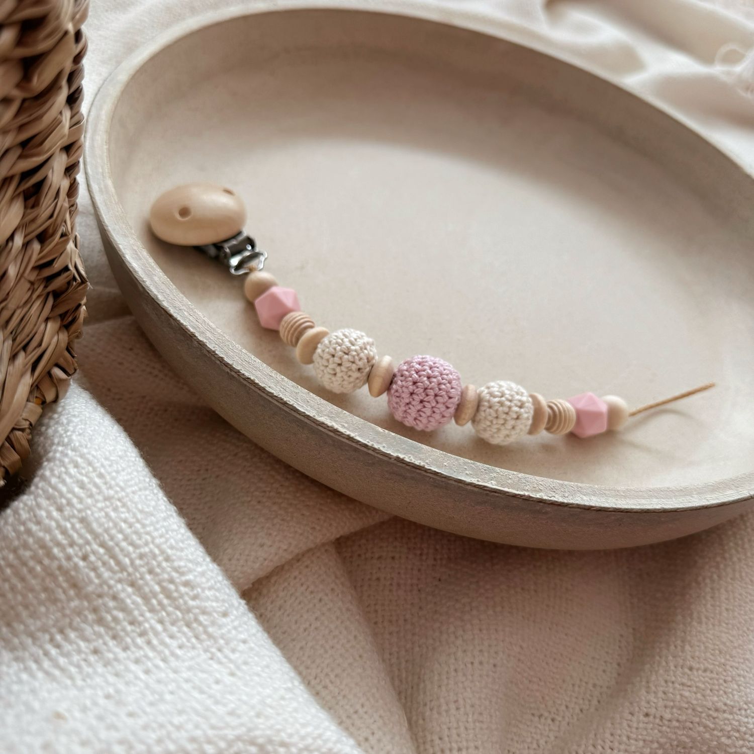 Schnullerkette Ice Cream Rosa