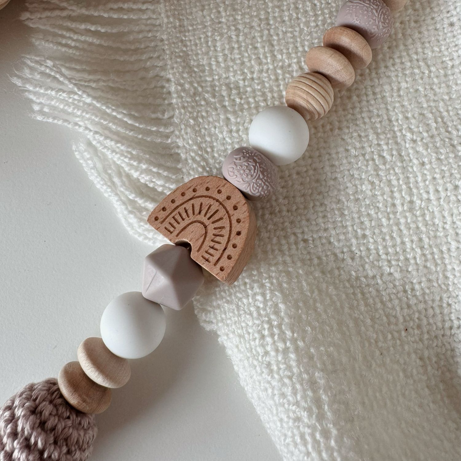 Boho Schnullerkette Blush