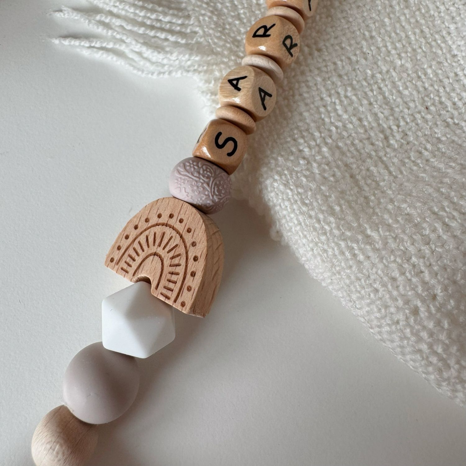 Boho Schnullerkette Blush