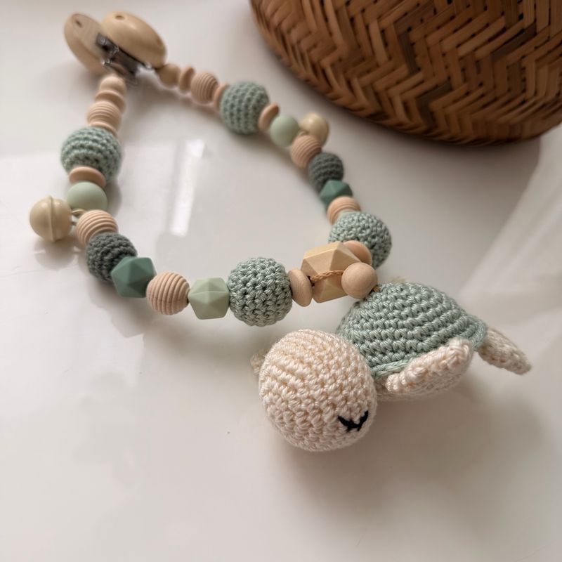 Kinderwagenkette Turtle Sage