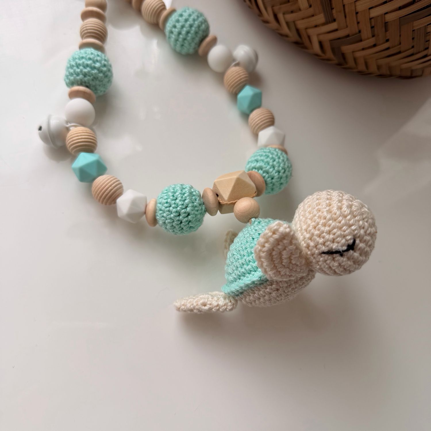 Kinderwagenkette Turtle Mint