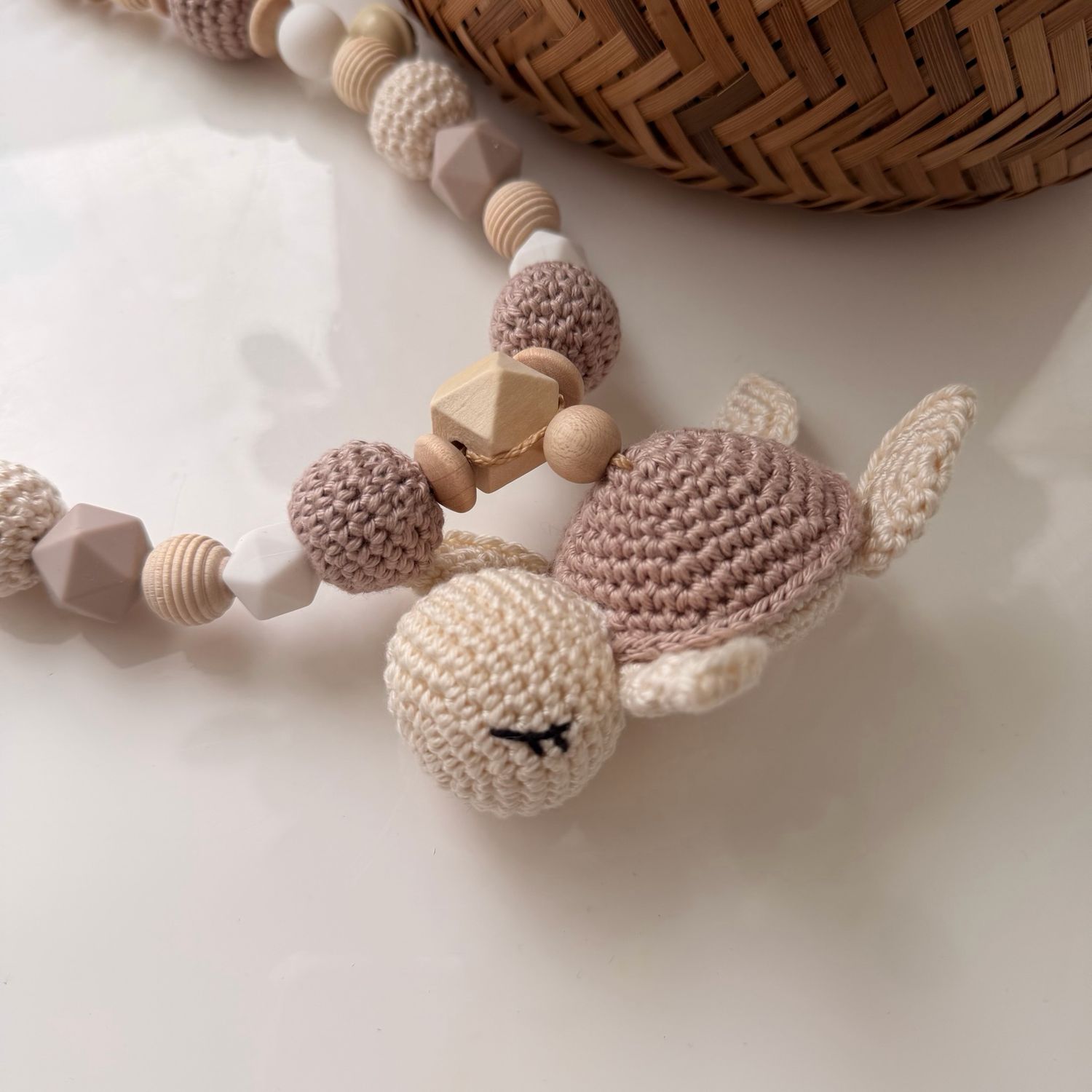 Kinderwagenkette Turtle Blush