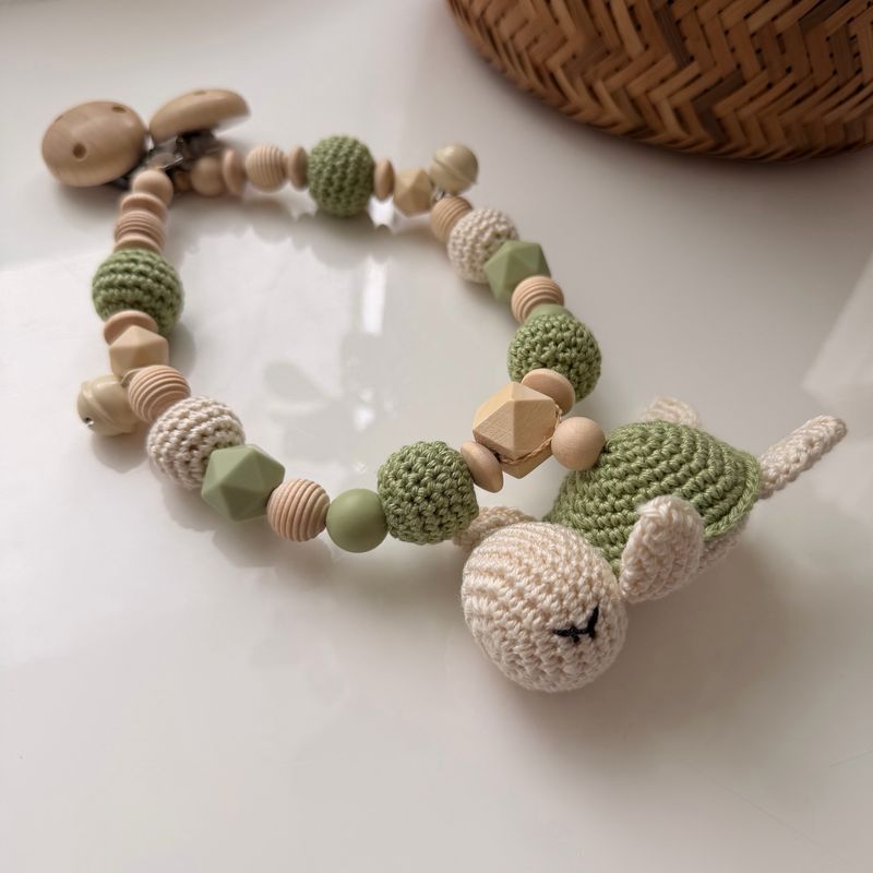 Kinderwagenkette Turtle Pistache