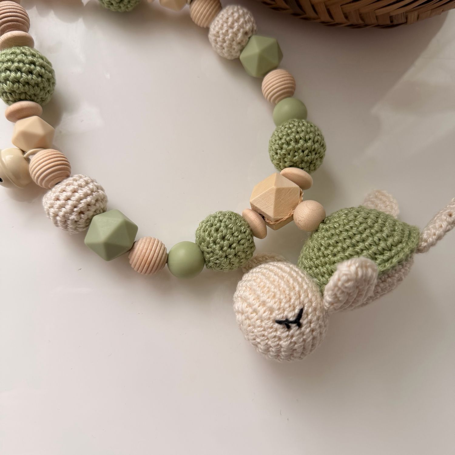 Kinderwagenkette Turtle Pistache