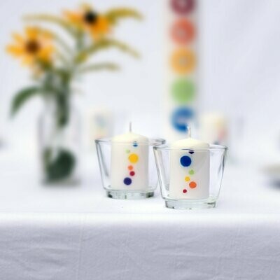 Minikerzen im Glas