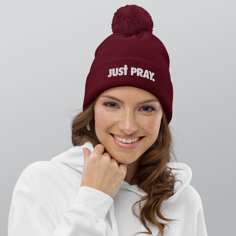 Just Pray Pom pom beanie