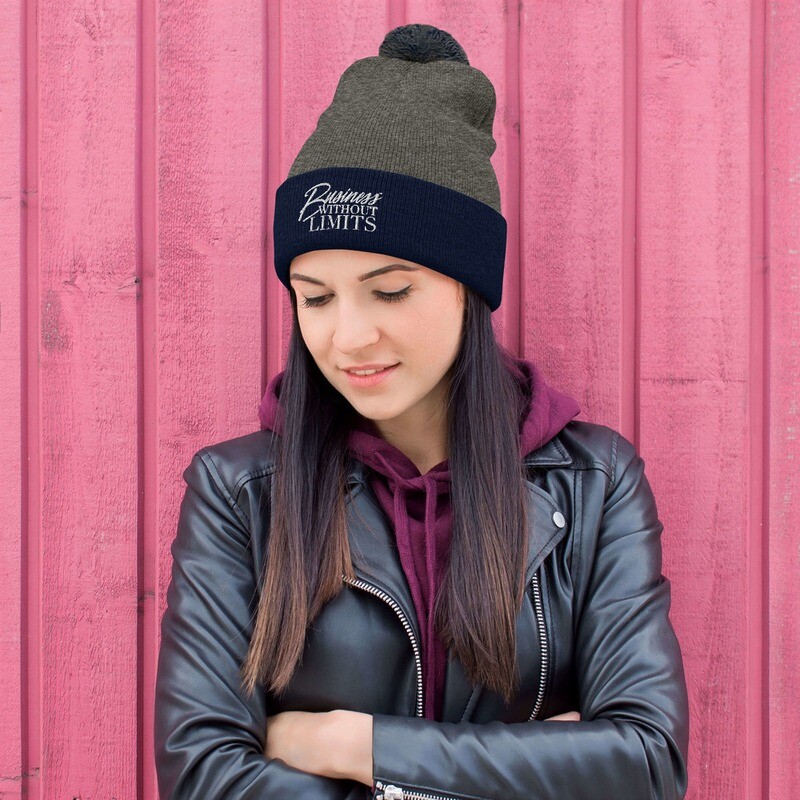 Business Without Limits Pom-Pom Beanie