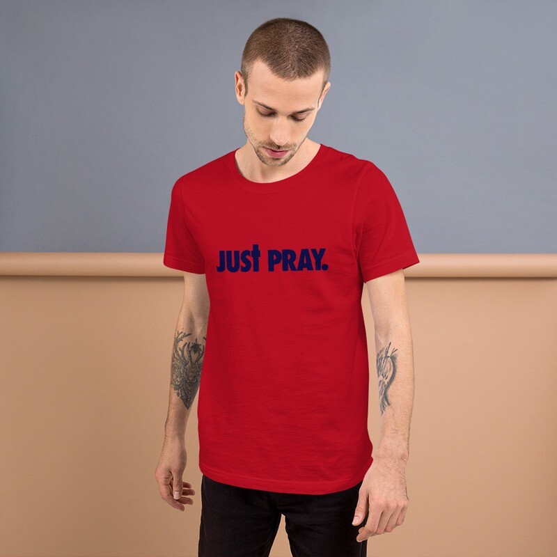 Just Pray | Blue Print T-Shirt