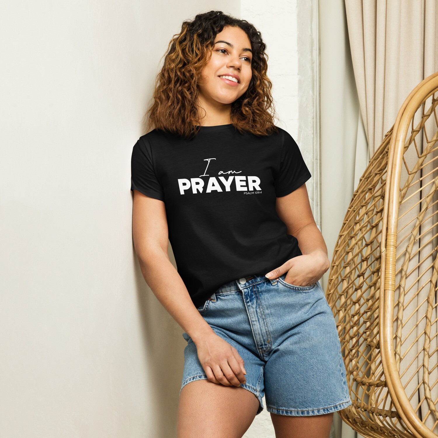 I Am PRAYER | Premier Design Women’s high-waisted t-shirt