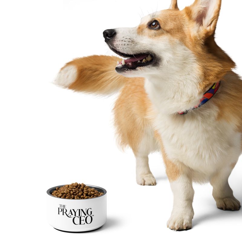 The Praying CEO Pet bowl