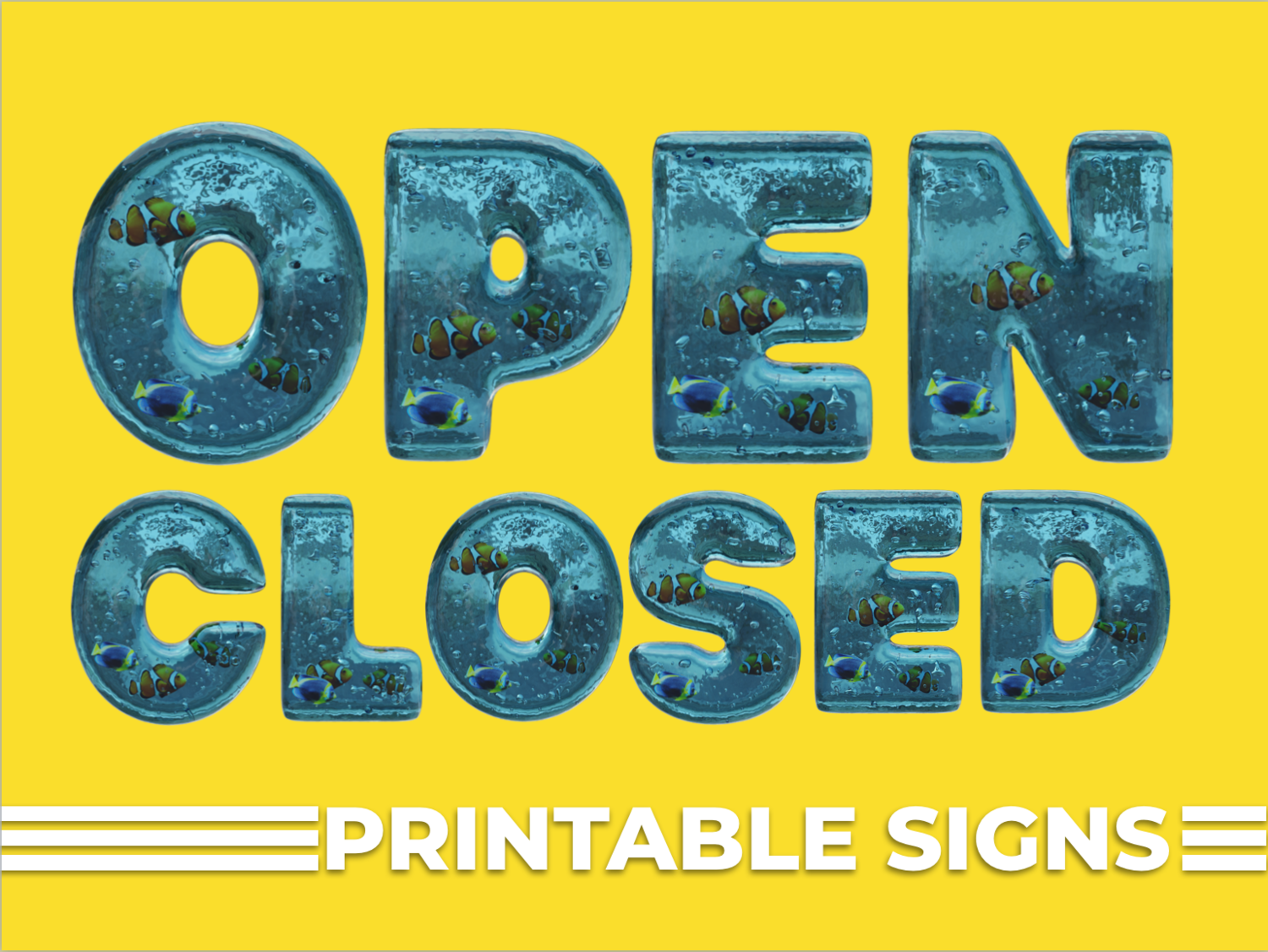 OPEN CLOSED: Printable Signs