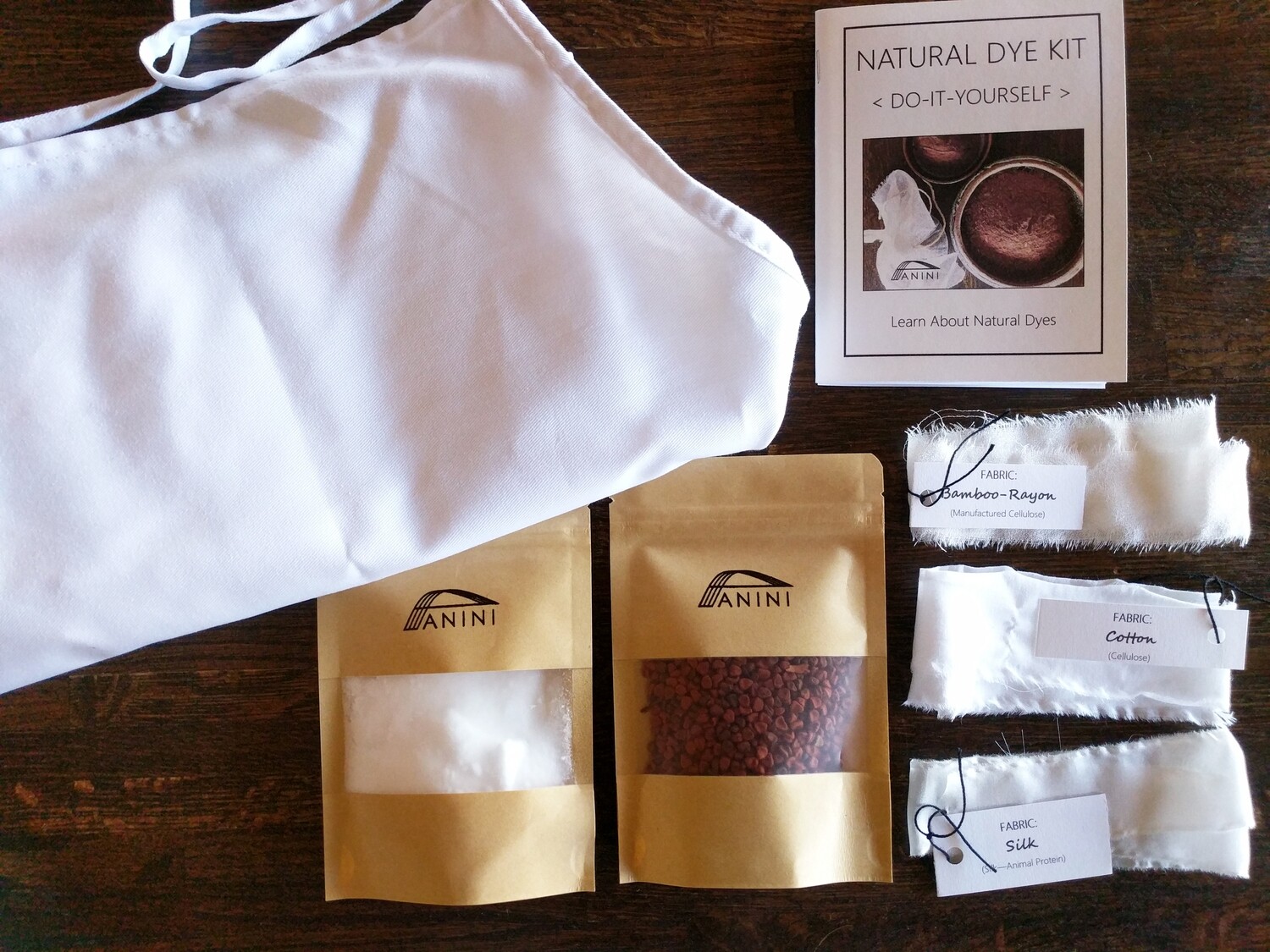 NATURAL DYE KIT - DYE-IT-YOURSELF - 100% Cotton Apron