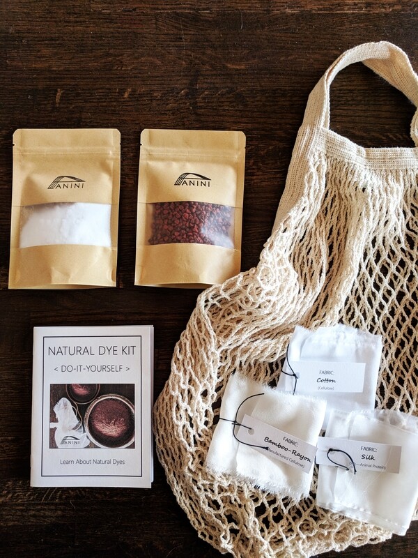 NATURAL DYE KIT - DYE-IT-YOURSELF - 100% Cotton Market Bag