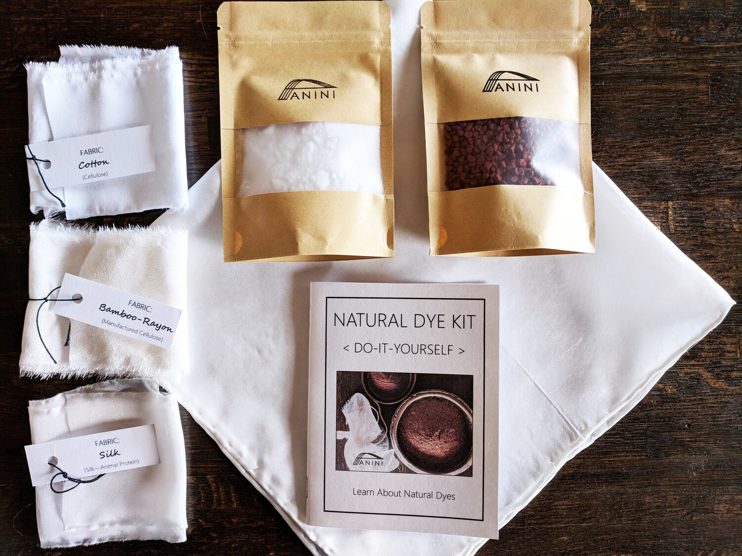 NATURAL DYE KIT - DYE-IT-YOURSELF - 100% Silk Square