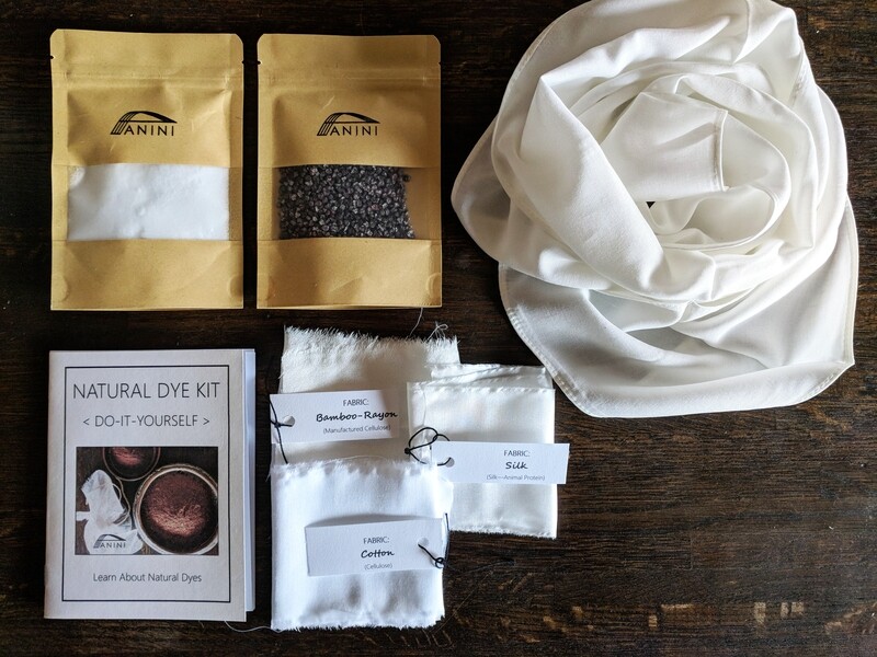 NATURAL DYE KIT - DYE-IT-YOURSELF - 100% Bamboo Rayon Scarf