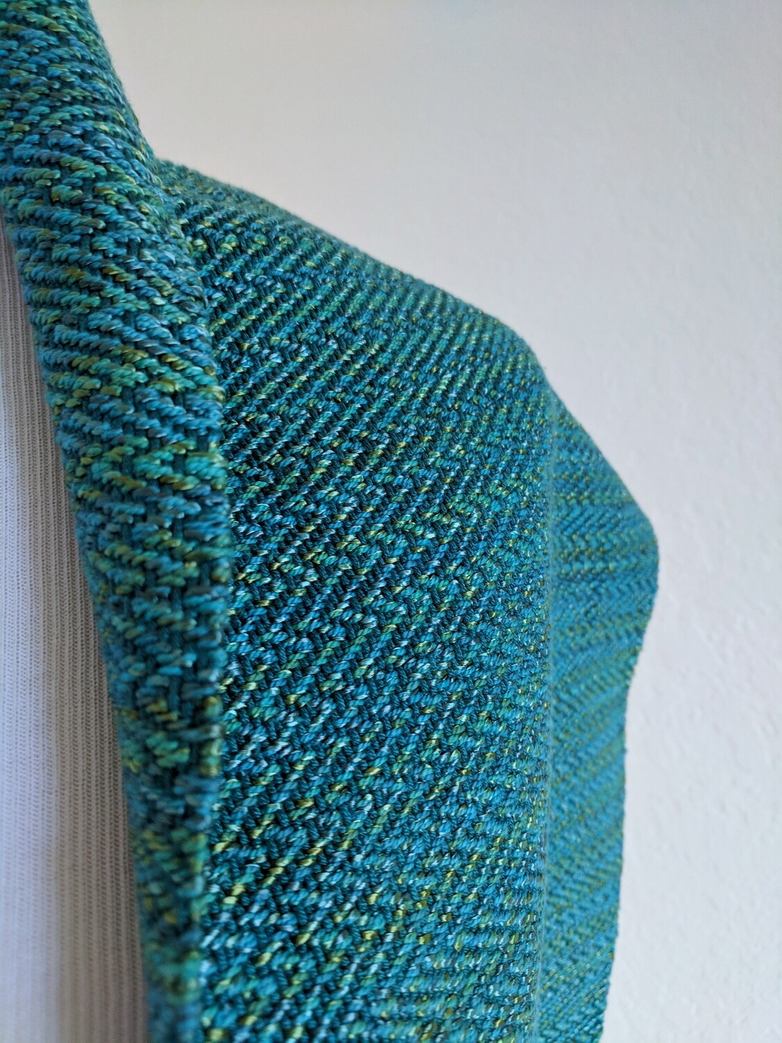 AQUA BLUE CHEVRON - HANDWOVEN
