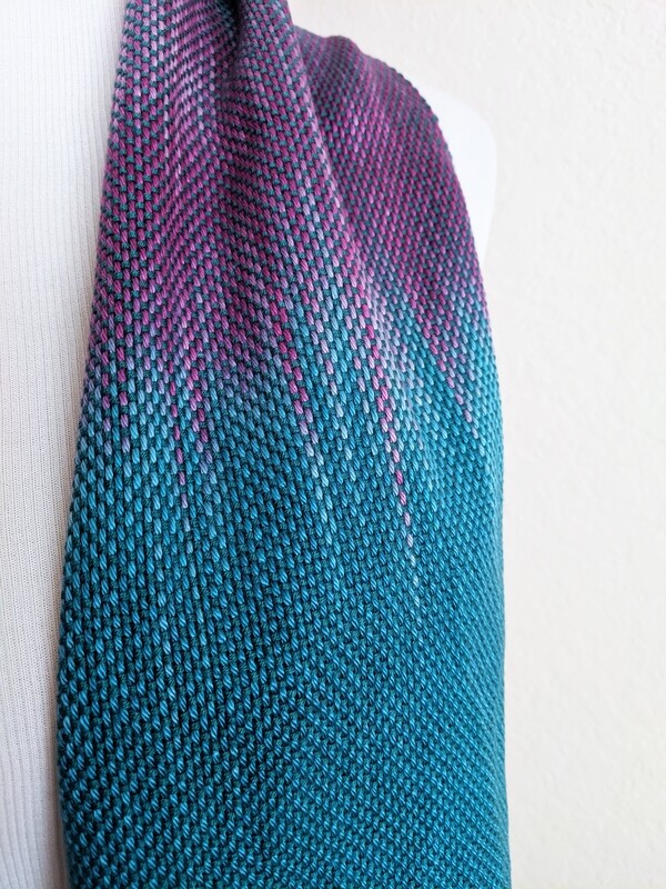 PURPLE TEAL OMBRE' - HANDWOVEN