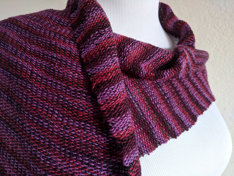 PURPLE BURGUNDY SILK - HANDWOVEN