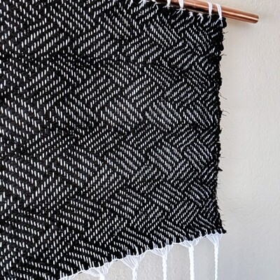 GEOMETRY RECYCLED WOVEN LINEN WALL HANGING