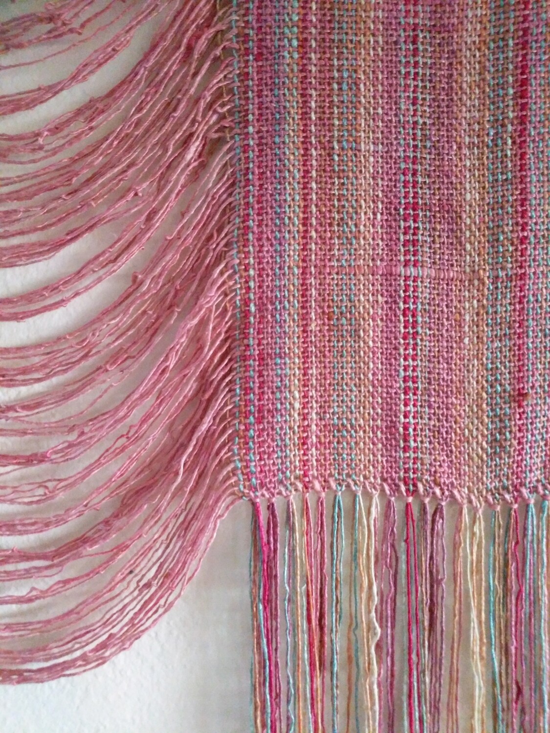 HOPE RAINBOW WALL HANGING - PINK SILK