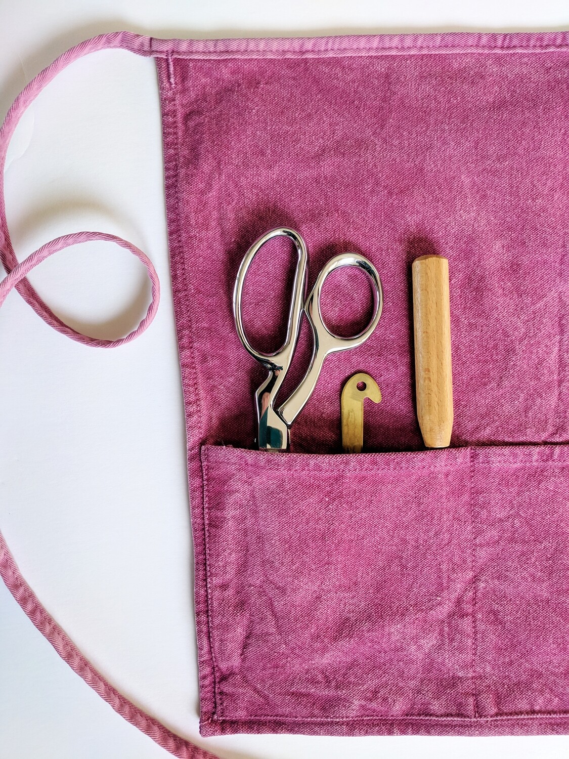 MAKER APRON -  DARK FUSCHIA - NATURAL DYE