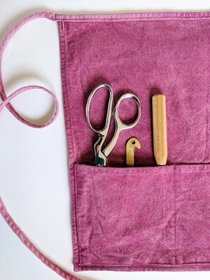 MAKER APRON -  DARK FUSCHIA - NATURAL DYE